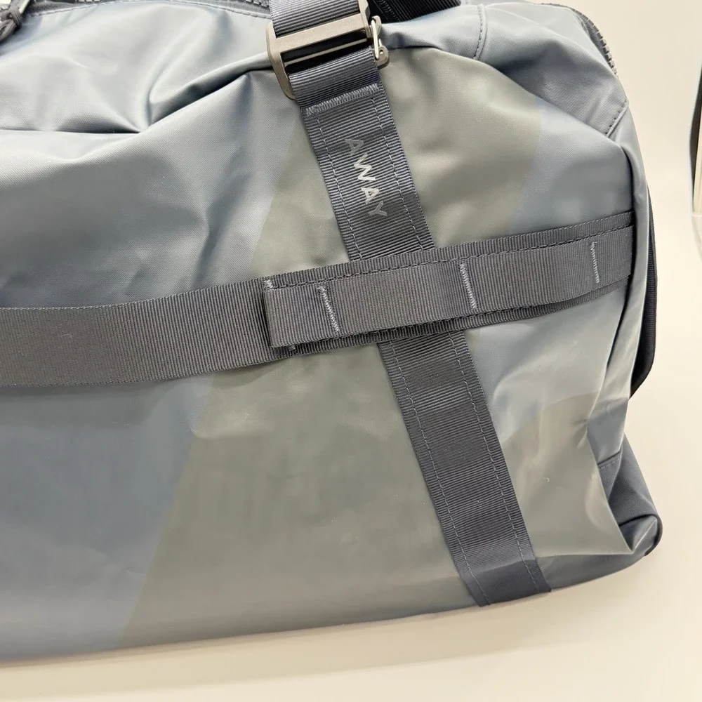 Away F.A.R. Duffle 55L Navy Blue Active Travel Duffel Backpack Bag